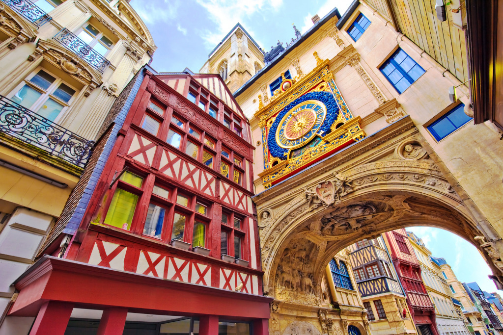 Great Clock in Rouen, France jigsaw puzzle in Street View puzzles on TheJigsawPuzzles.com