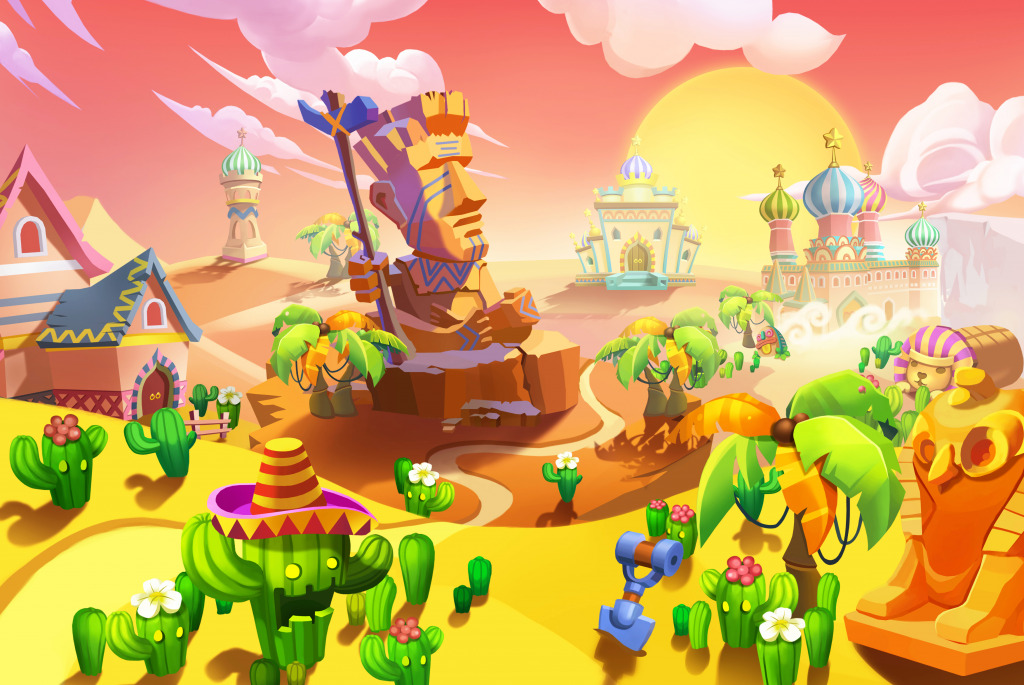 Desert City jigsaw puzzle in Kids Puzzles puzzles on TheJigsawPuzzles.com