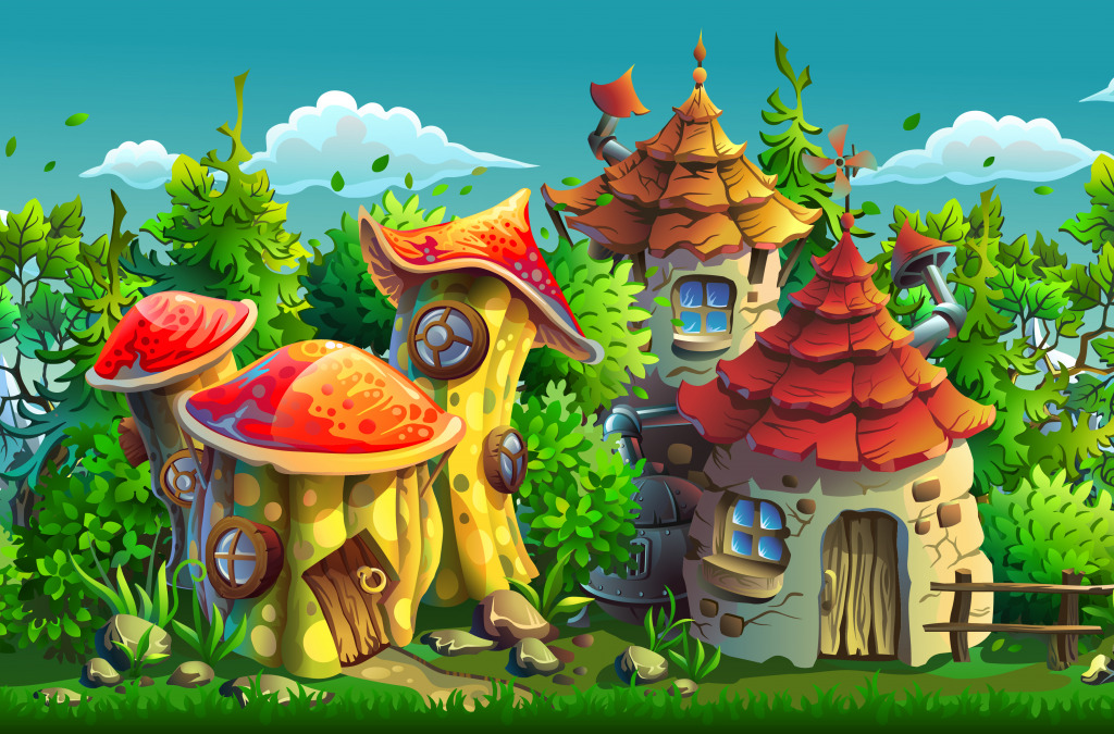 Fairytale Village jigsaw puzzle in Kids Puzzles puzzles on TheJigsawPuzzles.com