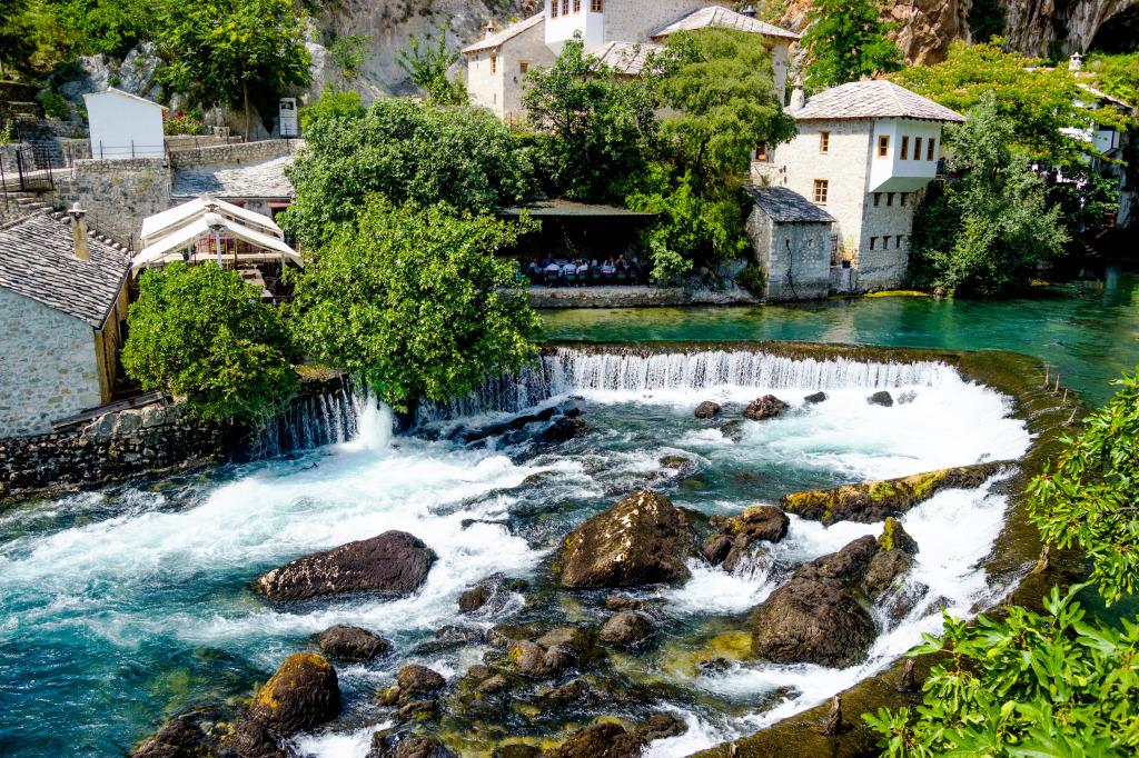 Blagaj Waterfalls, Bosnia and Herzegovina jigsaw puzzle in Waterfalls puzzles on TheJigsawPuzzles.com