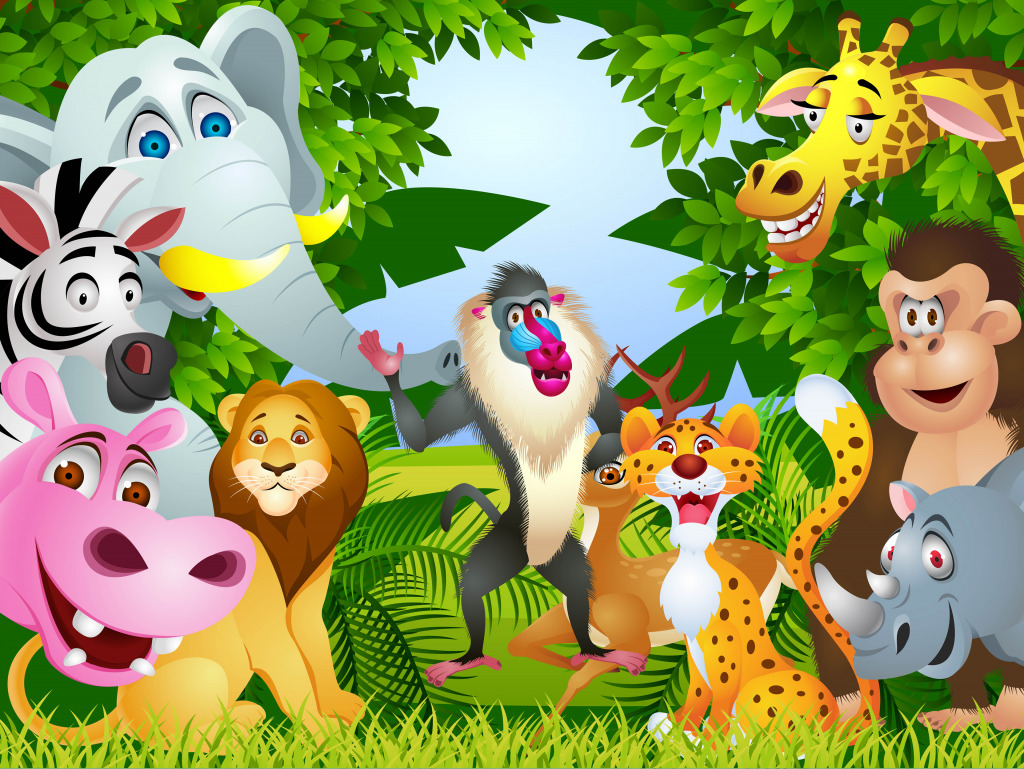 Happy Animals jigsaw puzzle in Animals puzzles on TheJigsawPuzzles.com