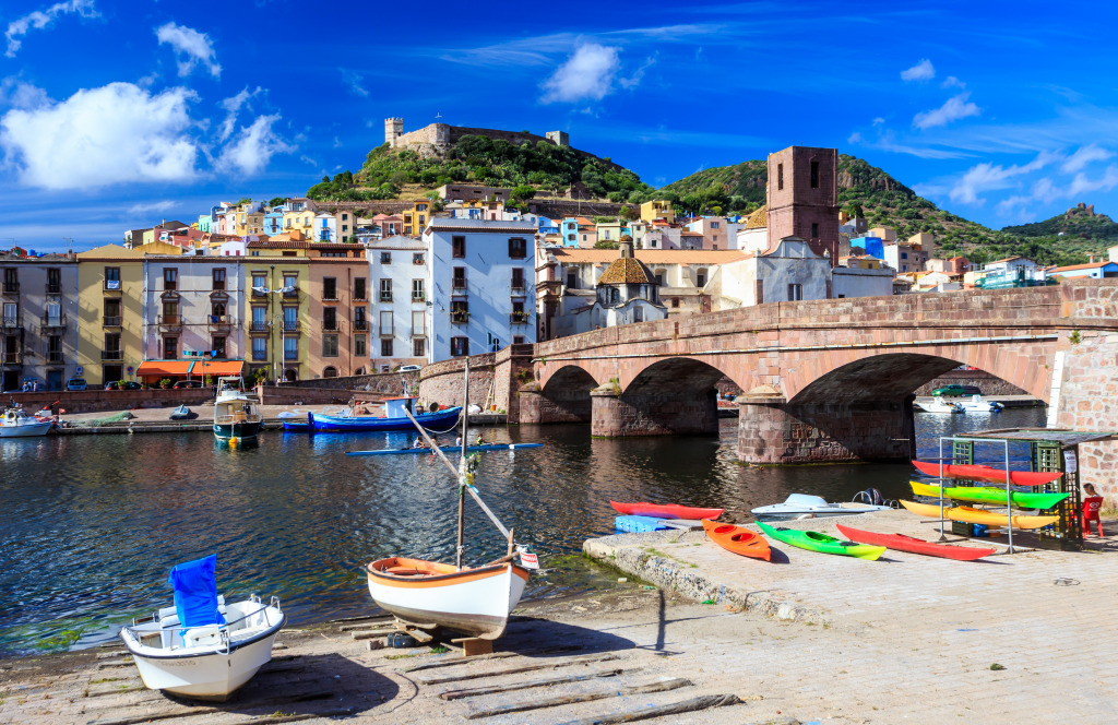 City of Bosa, Sardinia, Italy jigsaw puzzle in Bridges puzzles on TheJigsawPuzzles.com