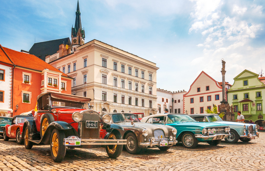 Cesky Krumlov, Czech Republic jigsaw puzzle in Cars & Bikes puzzles on TheJigsawPuzzles.com