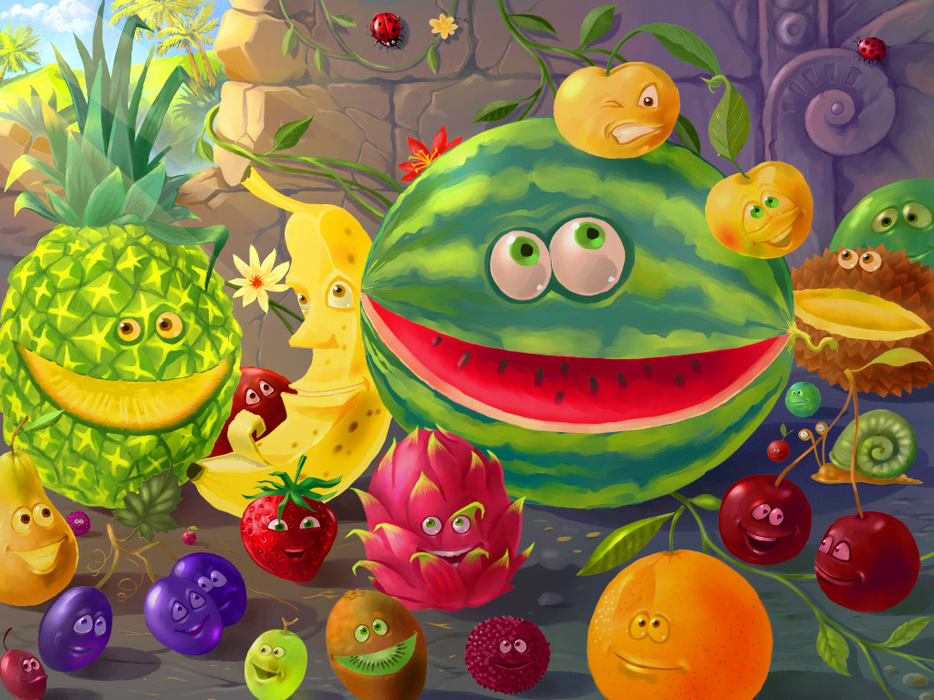 Funny Fruits jigsaw puzzle in Kids Puzzles puzzles on TheJigsawPuzzles.com