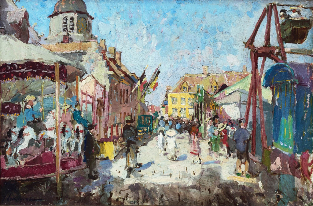 Street Scene in Nieuwpoort jigsaw puzzle in Piece of Art puzzles on TheJigsawPuzzles.com