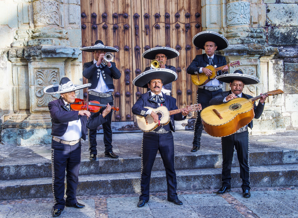 Mariachis in Oaxaca, Mexico jigsaw puzzle in People puzzles on TheJigsawPuzzles.com