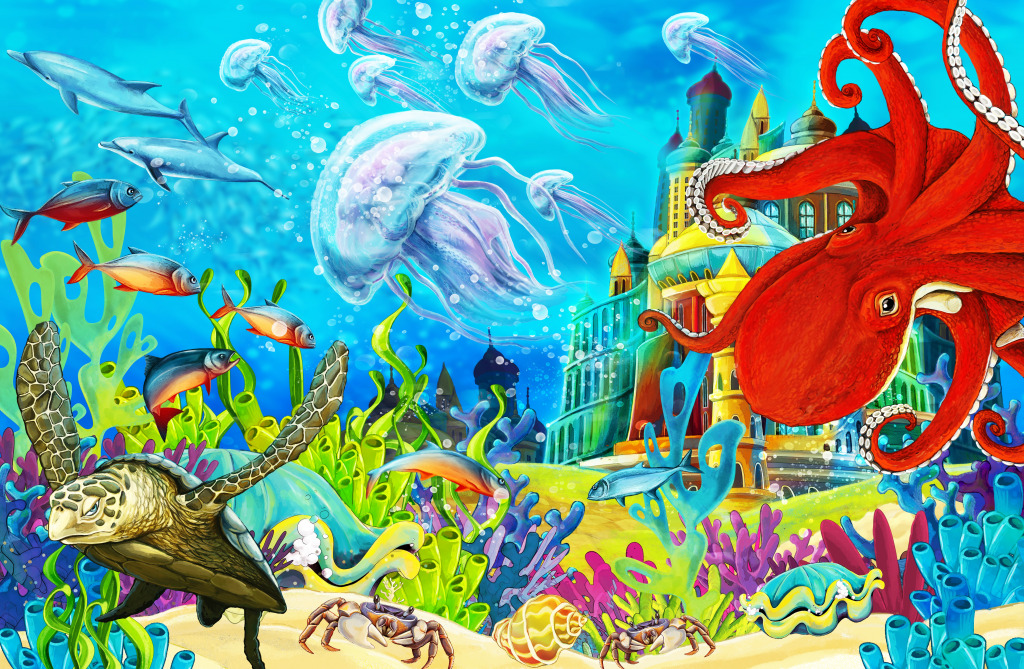 Underwater Fantasy World jigsaw puzzle in Under the Sea puzzles on TheJigsawPuzzles.com