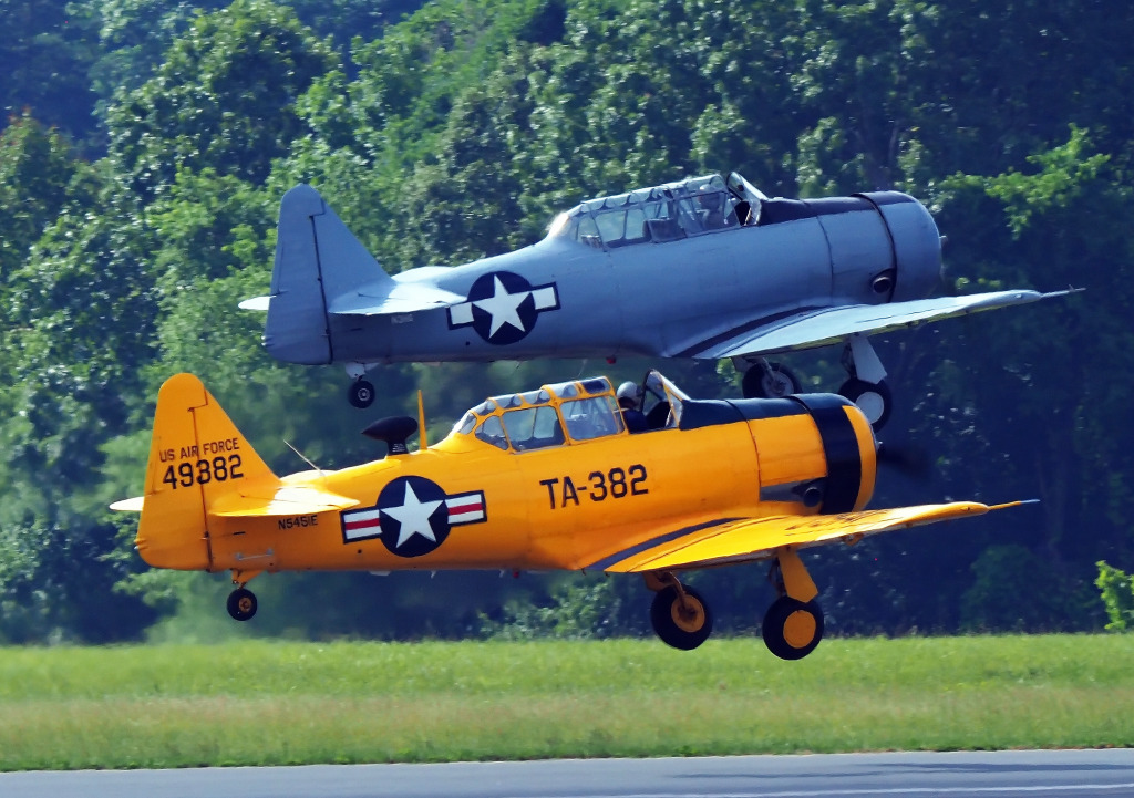 T-6 Trainers in Lynchburg, Virginia jigsaw puzzle in Aviation puzzles on TheJigsawPuzzles.com