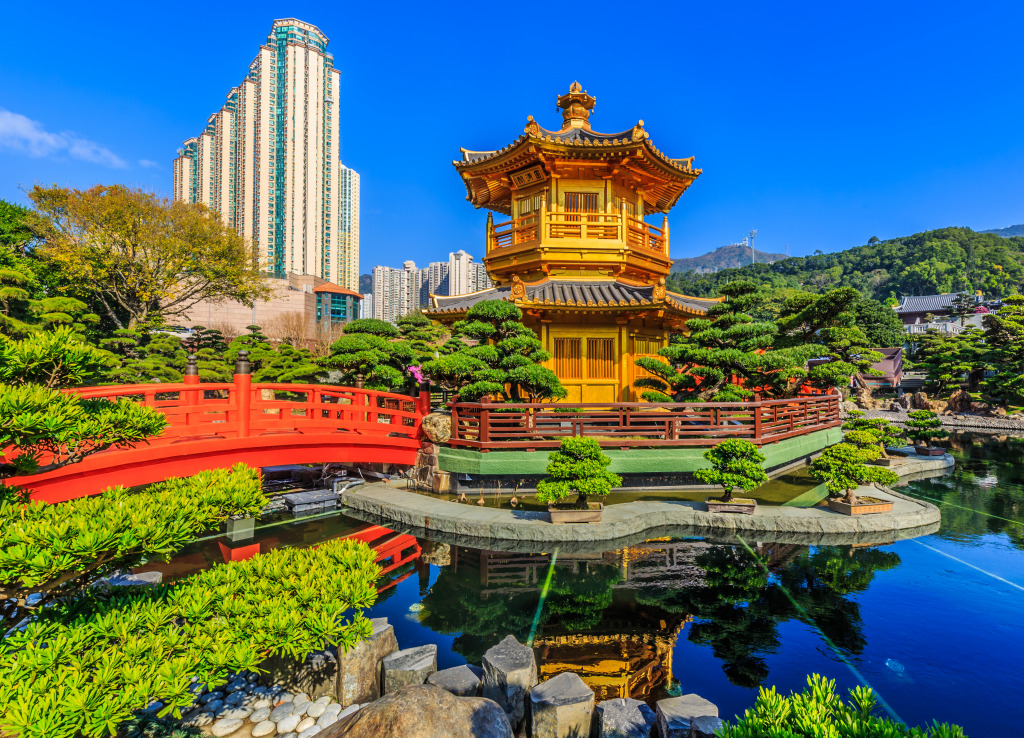 Nan Lian Garden, Hong Kong jigsaw puzzle in Puzzle of the Day puzzles on TheJigsawPuzzles.com