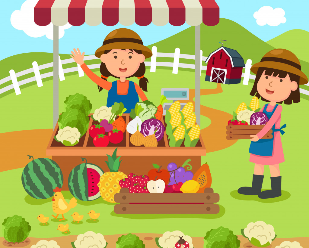 Farmers Market jigsaw puzzle in Fruits & Veggies puzzles on TheJigsawPuzzles.com