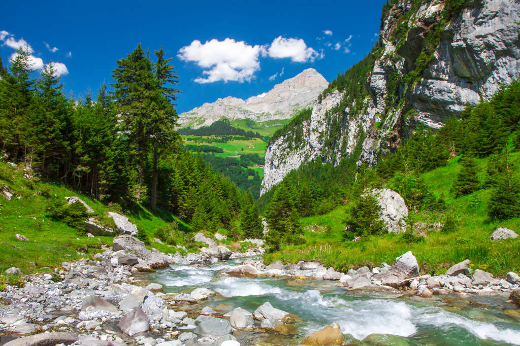 Klausen Pass, Swiss Alps jigsaw puzzle in Waterfalls puzzles on TheJigsawPuzzles.com