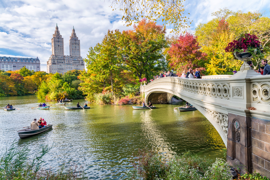 Bow Bridge, Central Park, New York City jigsaw puzzle in Bridges puzzles on TheJigsawPuzzles.com