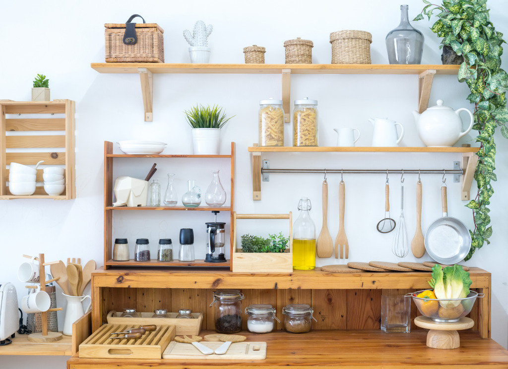 Kitchen Interior jigsaw puzzle in Food & Bakery puzzles on TheJigsawPuzzles.com