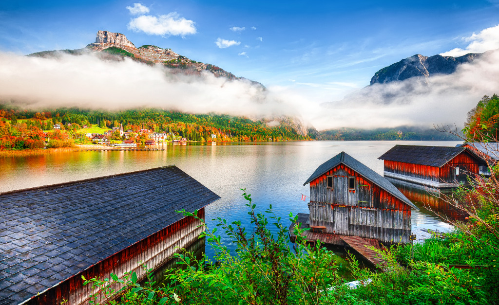 Village Altaussee, Austrian Alps jigsaw puzzle in Great Sightings puzzles on TheJigsawPuzzles.com