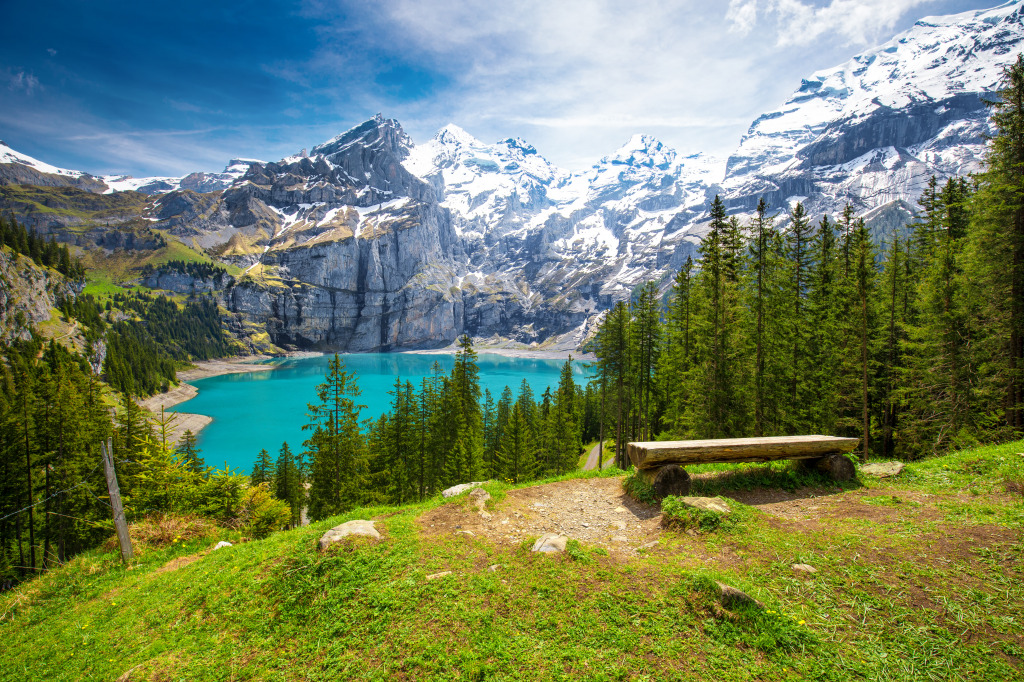 Oeschinnensee, Switzerland jigsaw puzzle in Great Sightings puzzles on TheJigsawPuzzles.com