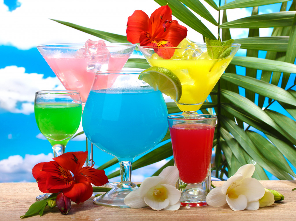 Exotic Cocktails jigsaw puzzle in Puzzle of the Day puzzles on TheJigsawPuzzles.com