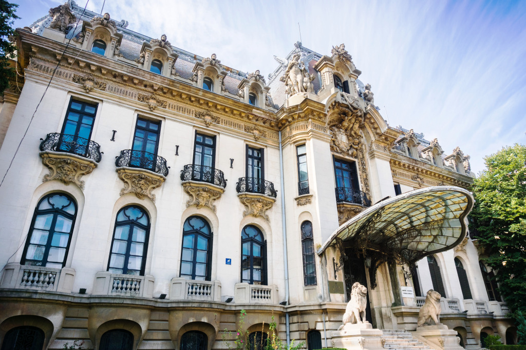 Cantacuzino Palace, Bucharest, Romania jigsaw puzzle in Castles puzzles on TheJigsawPuzzles.com