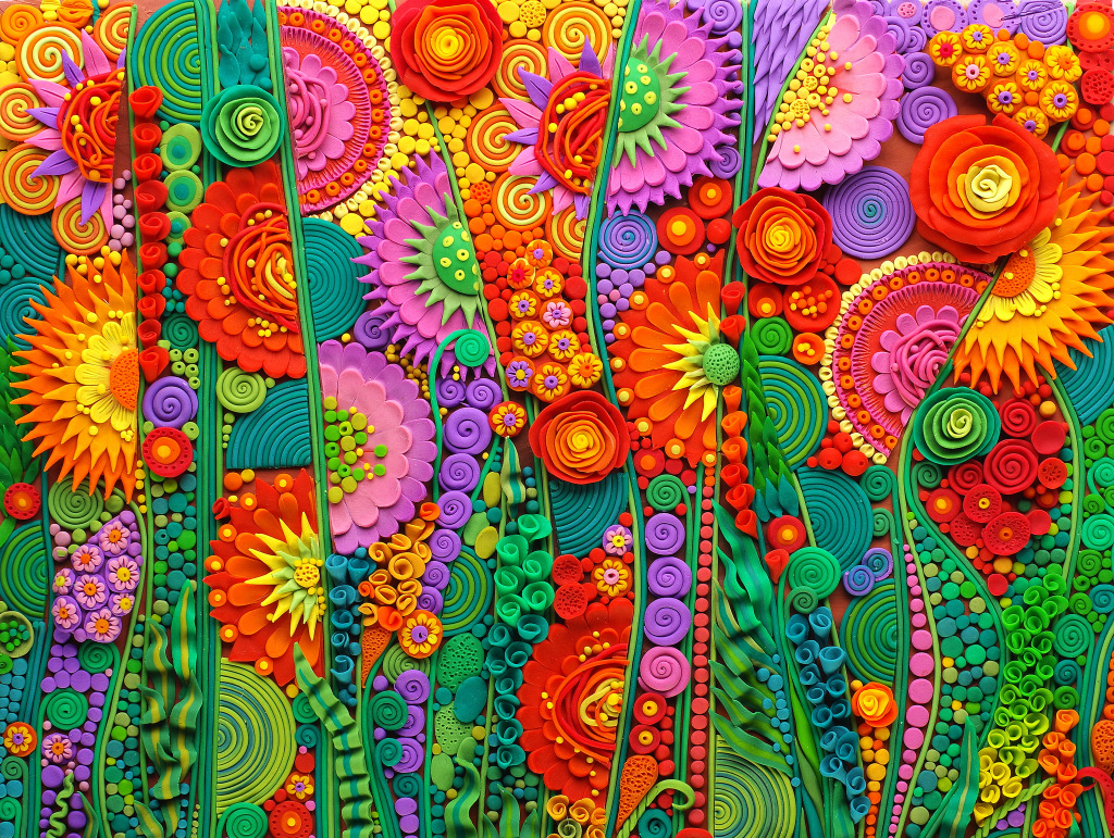 Plasticine Plants jigsaw puzzle in Puzzle of the Day puzzles on TheJigsawPuzzles.com