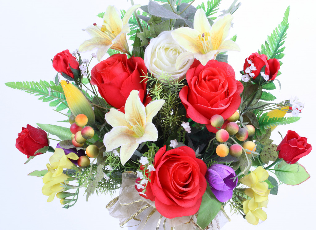 Decorative Artificial Flowers jigsaw puzzle in Flowers puzzles on TheJigsawPuzzles.com