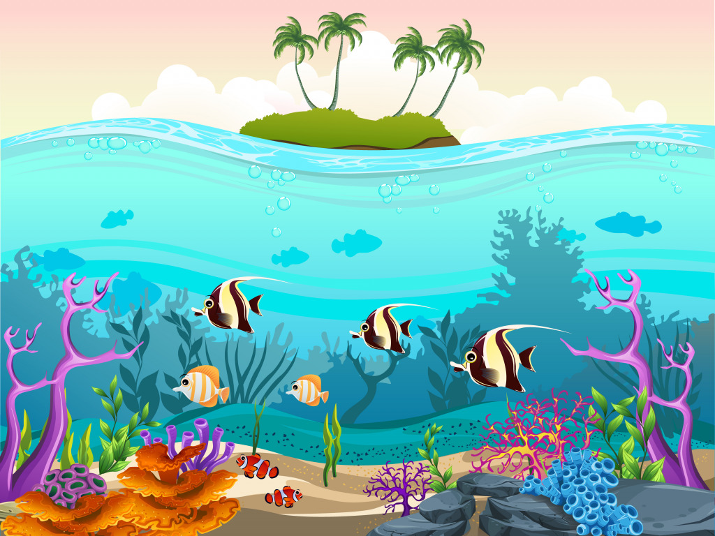 Tropical Island jigsaw puzzle in Under the Sea puzzles on TheJigsawPuzzles.com