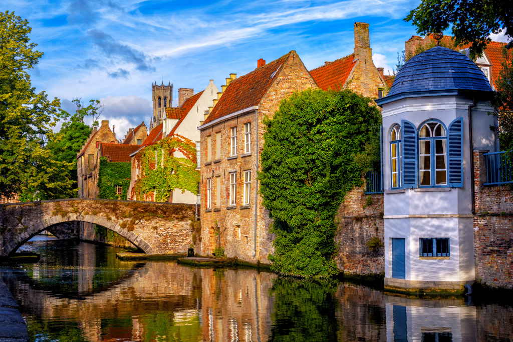Bruges Medieval Old Town, Belgium jigsaw puzzle in Bridges puzzles on TheJigsawPuzzles.com