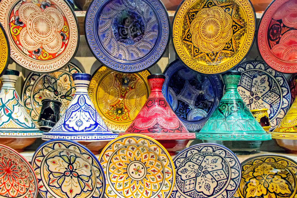 Handmade Plates in Morocco jigsaw puzzle in Handmade puzzles on TheJigsawPuzzles.com