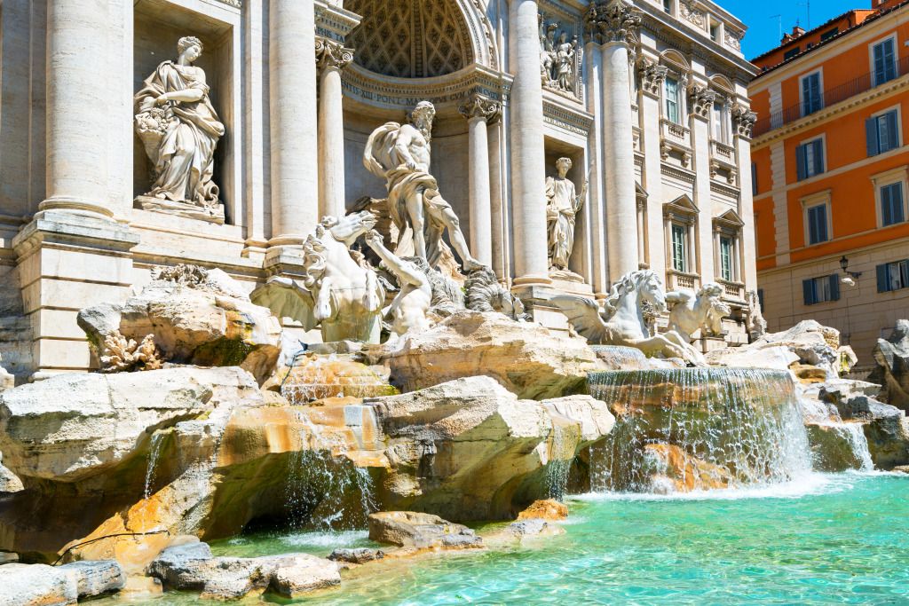 Trevi Fountain in Rome, Italy jigsaw puzzle in Waterfalls puzzles on TheJigsawPuzzles.com