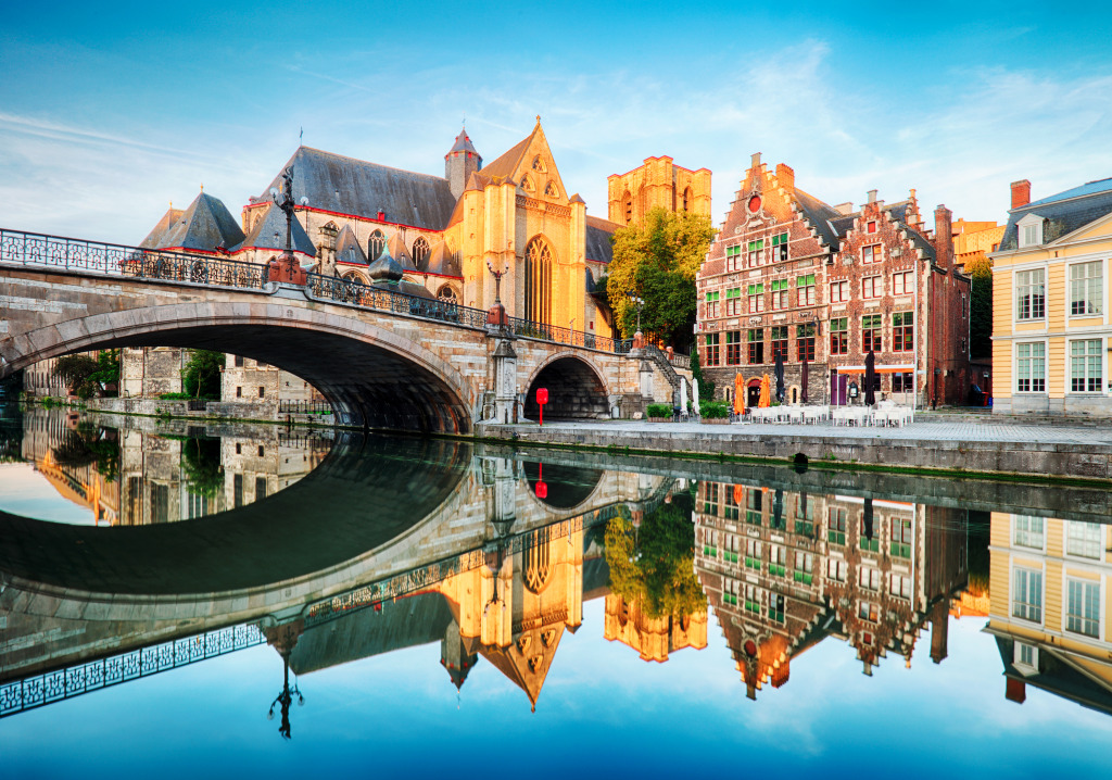 Ghent, Belgium jigsaw puzzle in Bridges puzzles on TheJigsawPuzzles.com