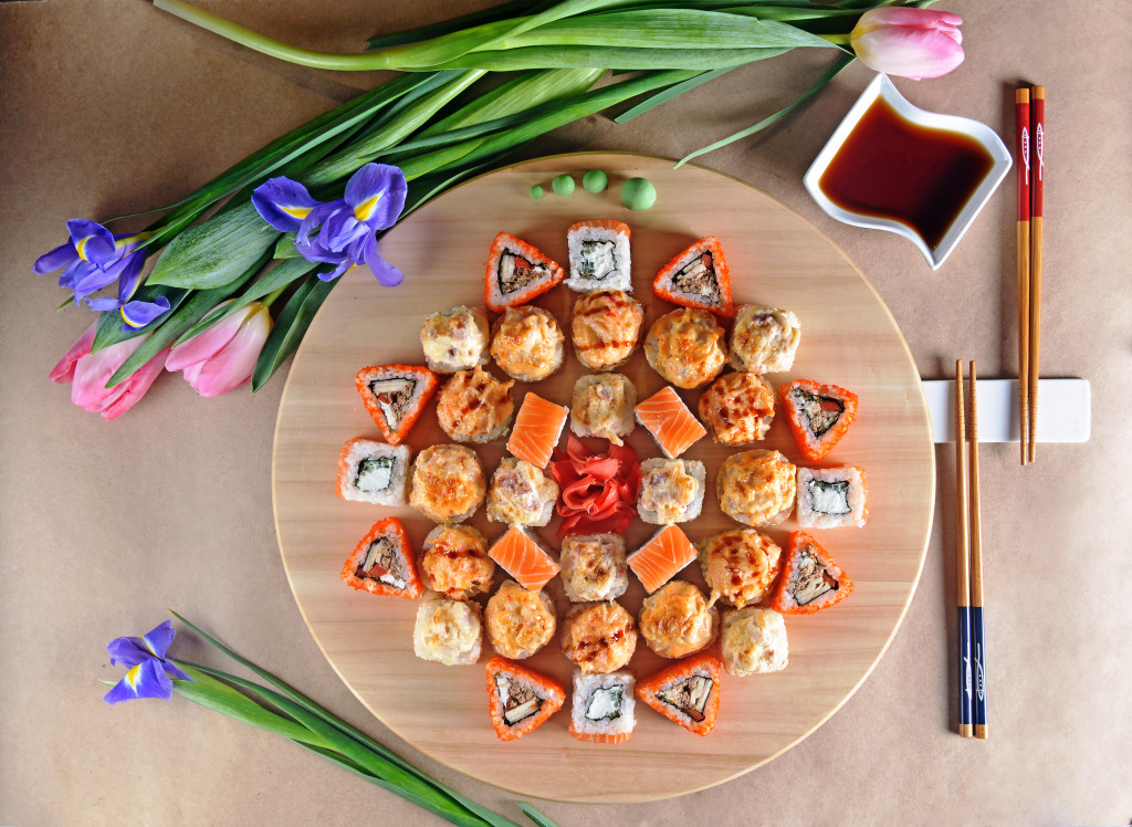 Sushi Set jigsaw puzzle in Food & Bakery puzzles on TheJigsawPuzzles.com