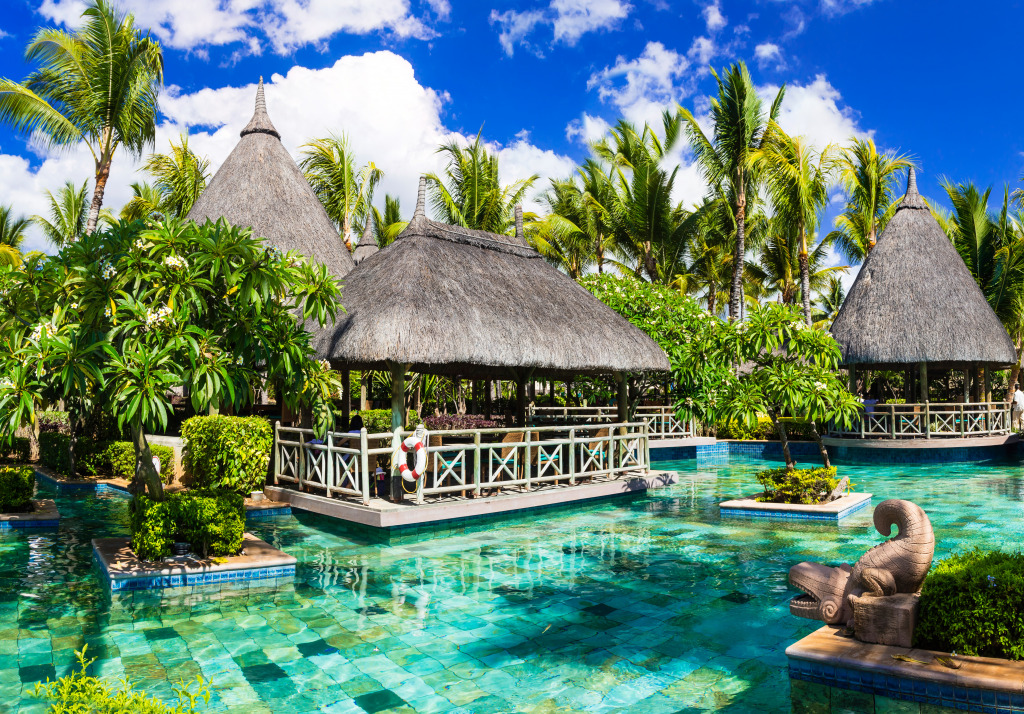 Tropical Resort, Mauritius Island jigsaw puzzle in Puzzle of the Day puzzles on TheJigsawPuzzles.com