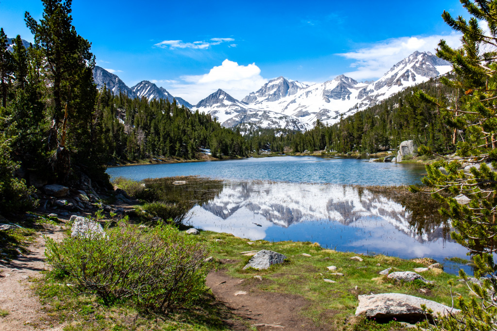 Little Lakes Valley, Sierra Nevada Mountains jigsaw puzzle in Puzzle of the Day puzzles on TheJigsawPuzzles.com