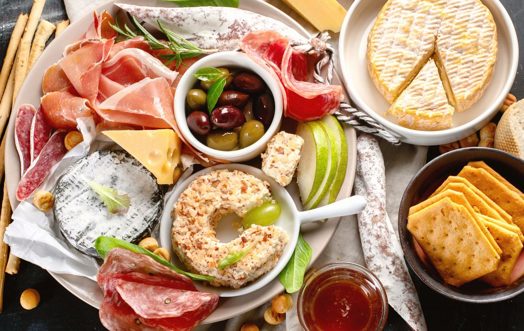 Mediterranean Antipasti jigsaw puzzle in Food & Bakery puzzles on TheJigsawPuzzles.com