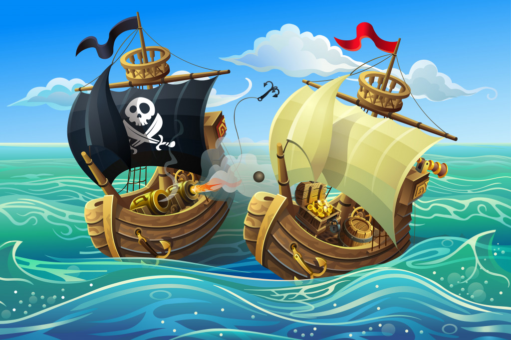 Naval Battle jigsaw puzzle in Kids Puzzles puzzles on TheJigsawPuzzles.com