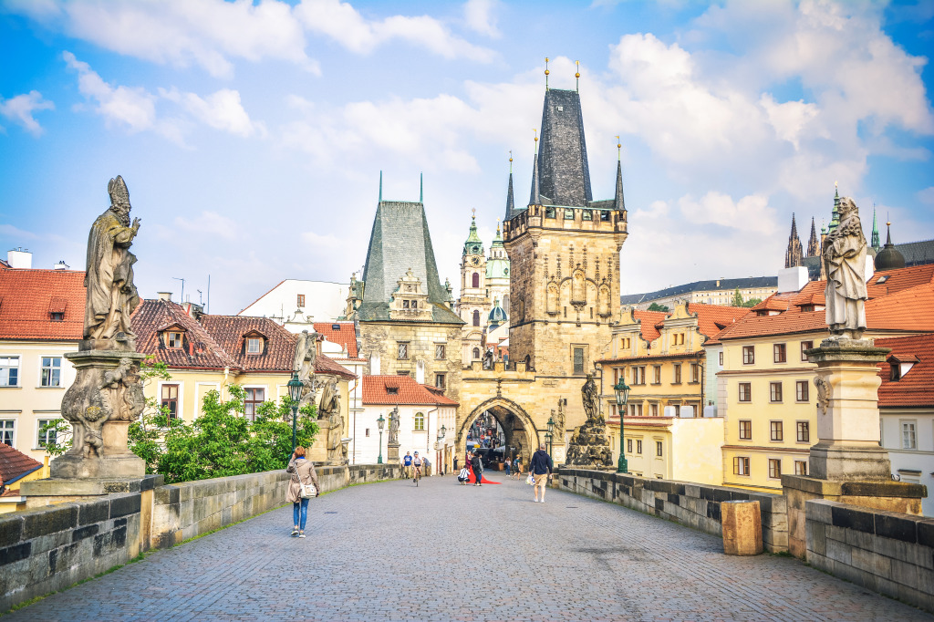 Charles Bridge, Prague, Czech Republic jigsaw puzzle in Bridges puzzles on TheJigsawPuzzles.com