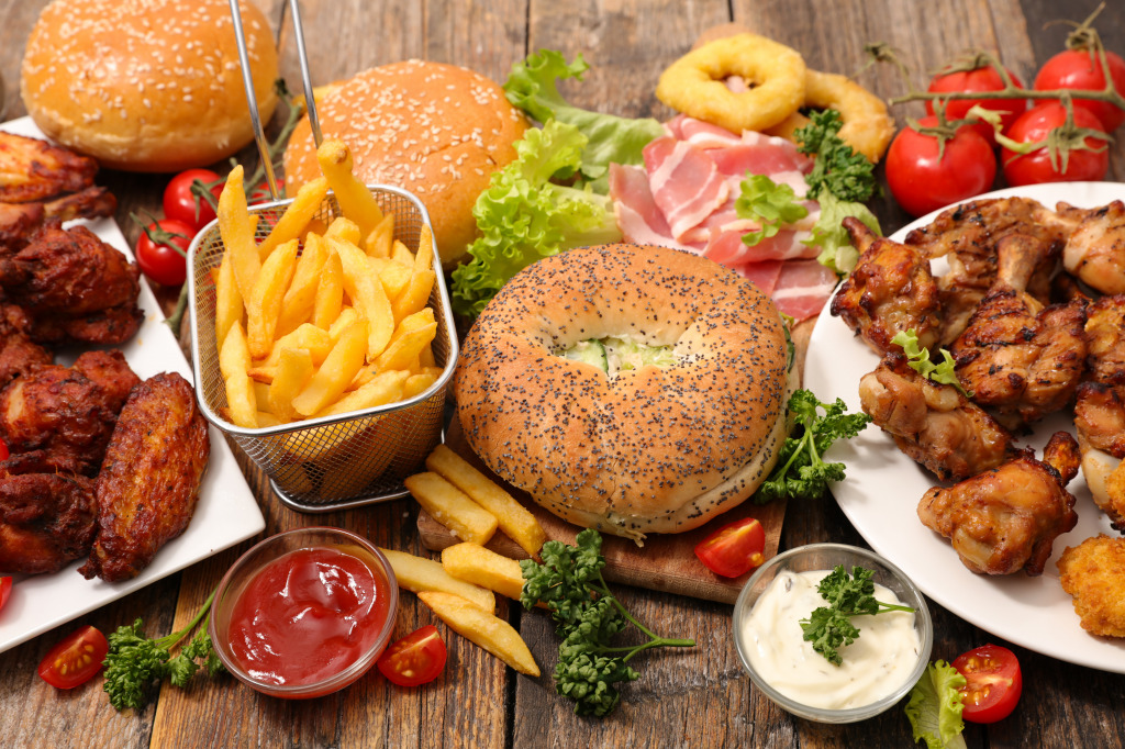 Assorted Fast Food jigsaw puzzle in Food & Bakery puzzles on TheJigsawPuzzles.com