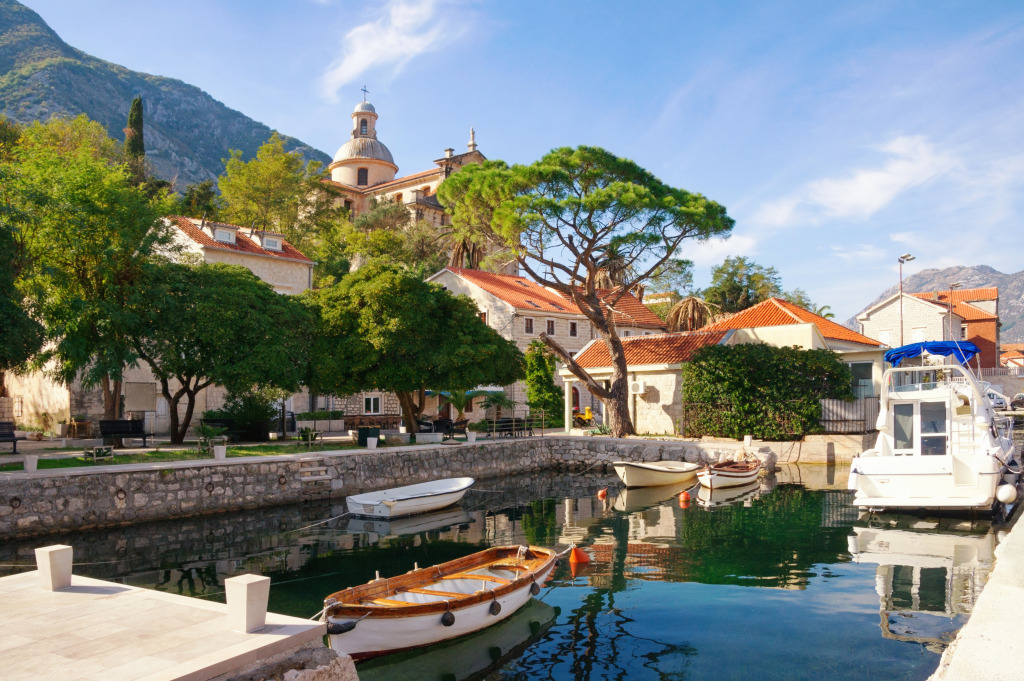 Mediterranean Town of Prcanj, Montenegro jigsaw puzzle in Great Sightings puzzles on TheJigsawPuzzles.com
