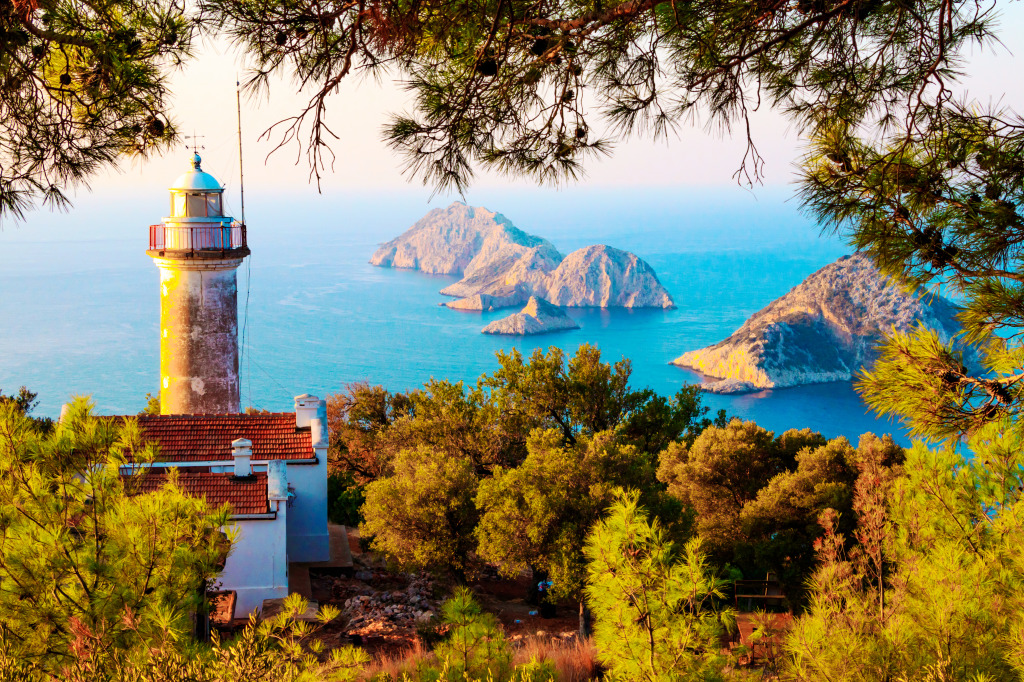 Gelidonya Lighthouse, Lycian Way, Turkey jigsaw puzzle in Great Sightings puzzles on TheJigsawPuzzles.com