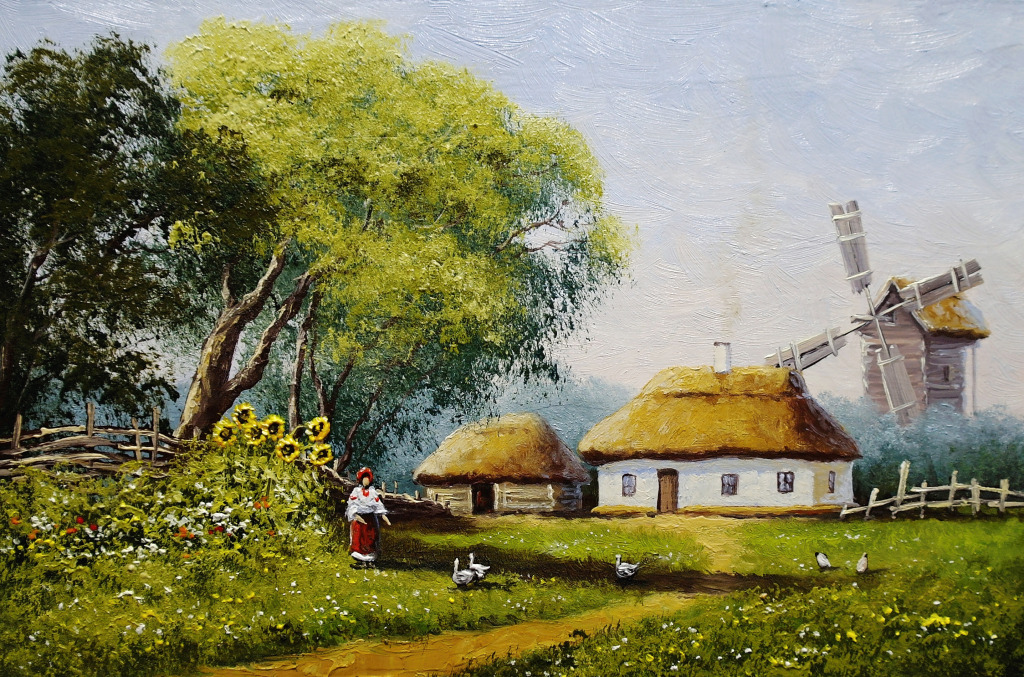 Village Landscape jigsaw puzzle in Great Sightings puzzles on TheJigsawPuzzles.com