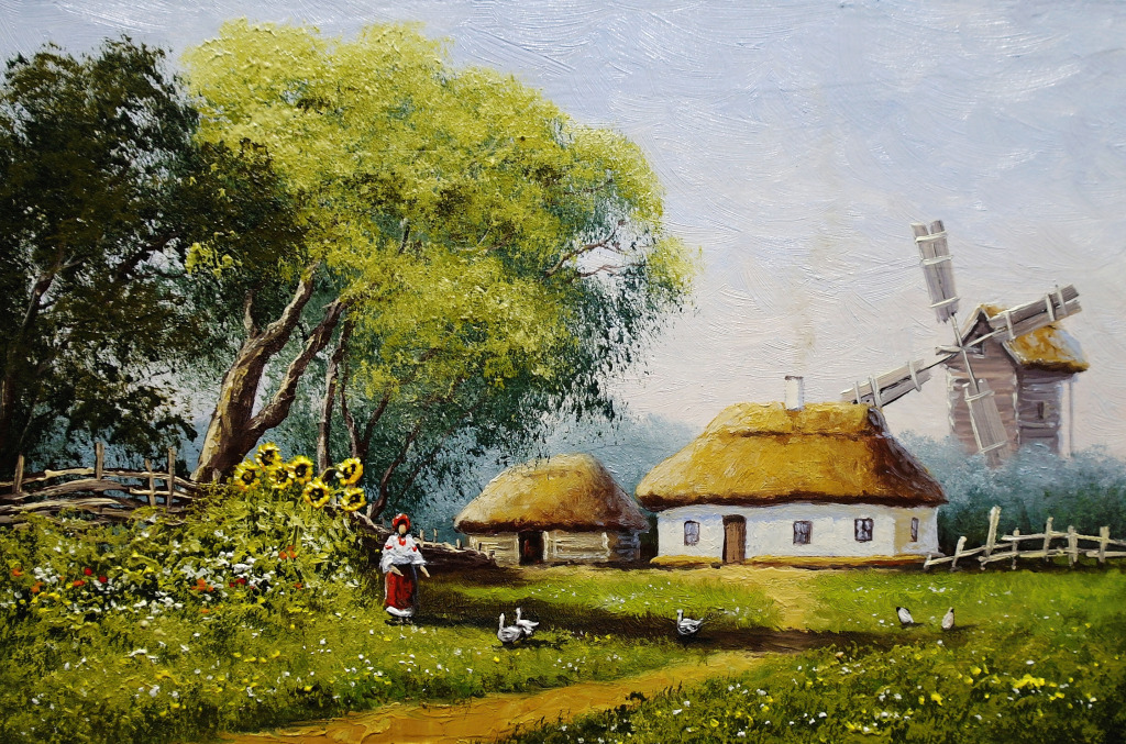 Village Landscape jigsaw puzzle in Great Sightings puzzles on TheJigsawPuzzles.com