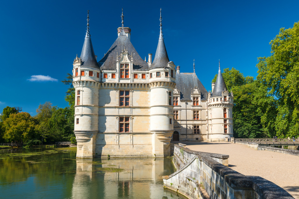 Chateau d'Azay-le-Rideau, Loire Valley, France jigsaw puzzle in Castles puzzles on TheJigsawPuzzles.com