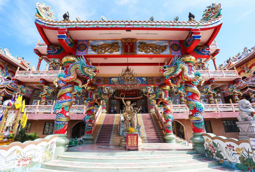 Chinese Temple, Chonburi, Thailand jigsaw puzzle in Puzzle of the Day puzzles on TheJigsawPuzzles.com