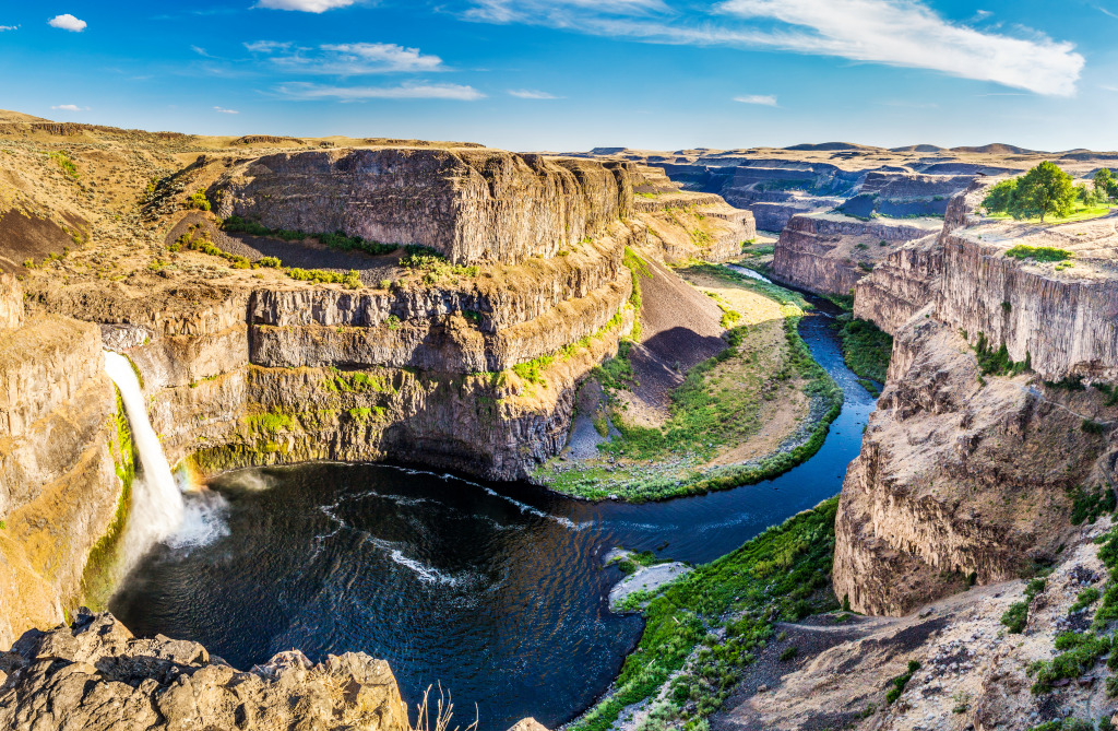 Palouse Falls, Southeast Washington jigsaw puzzle in Waterfalls puzzles on TheJigsawPuzzles.com