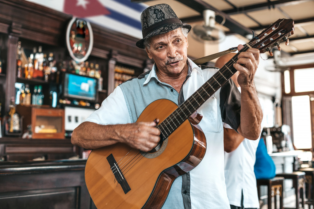 Guitar Player in Havana, Cuba jigsaw puzzle in People puzzles on TheJigsawPuzzles.com