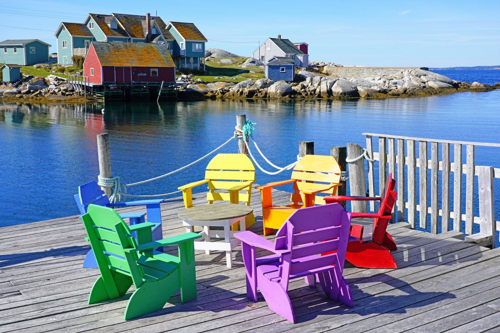 Peggy’s Cove Fishing Village, Canada jigsaw puzzle in Puzzle of the Day puzzles on TheJigsawPuzzles.com