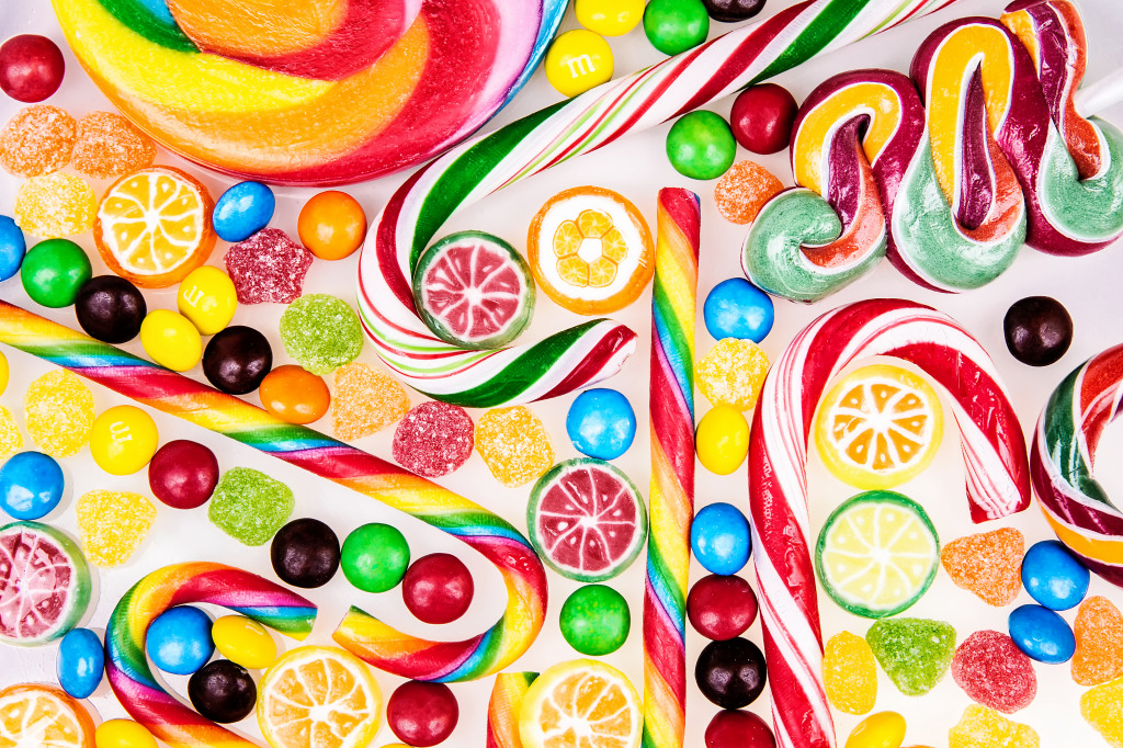 Colorful Lollipops and Candies jigsaw puzzle in Puzzle of the Day puzzles on TheJigsawPuzzles.com