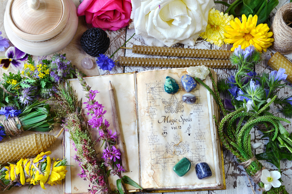 Spell Book jigsaw puzzle in Puzzle of the Day puzzles on TheJigsawPuzzles.com