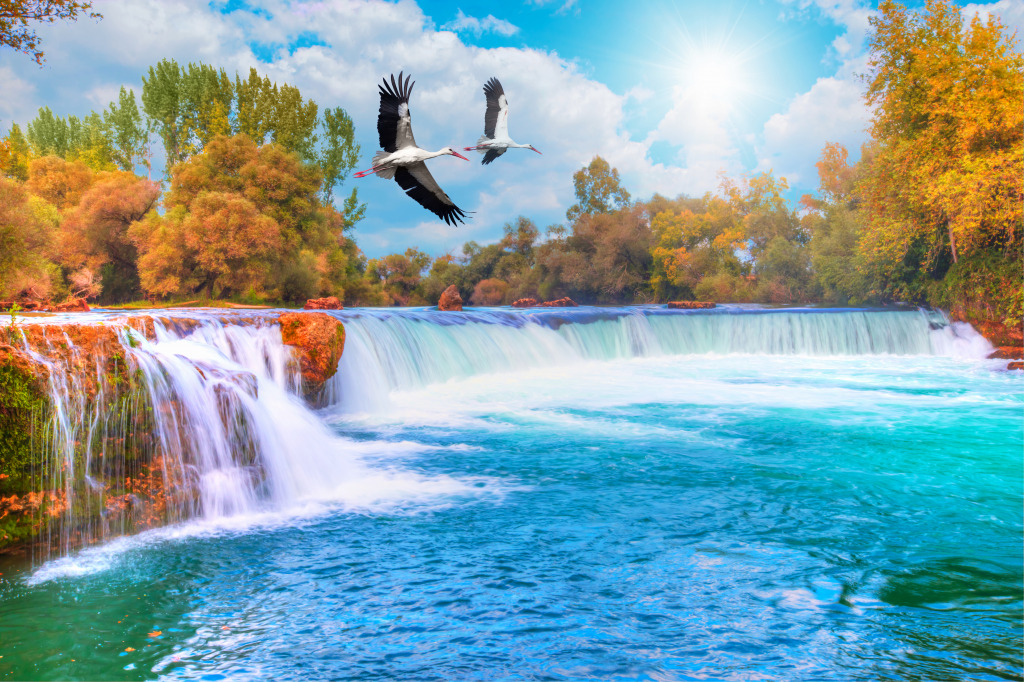 Manavgat Waterfall, Antalya, Turkey jigsaw puzzle in Waterfalls puzzles on TheJigsawPuzzles.com