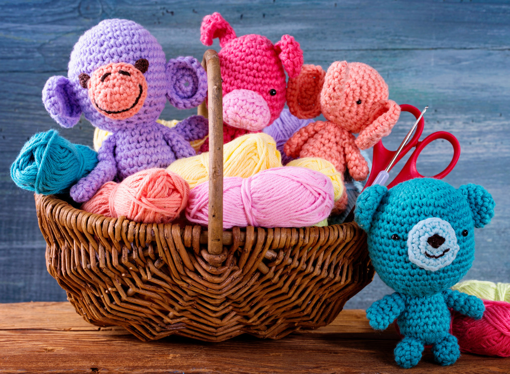 Amigurumi Toys jigsaw puzzle in Handmade puzzles on TheJigsawPuzzles.com