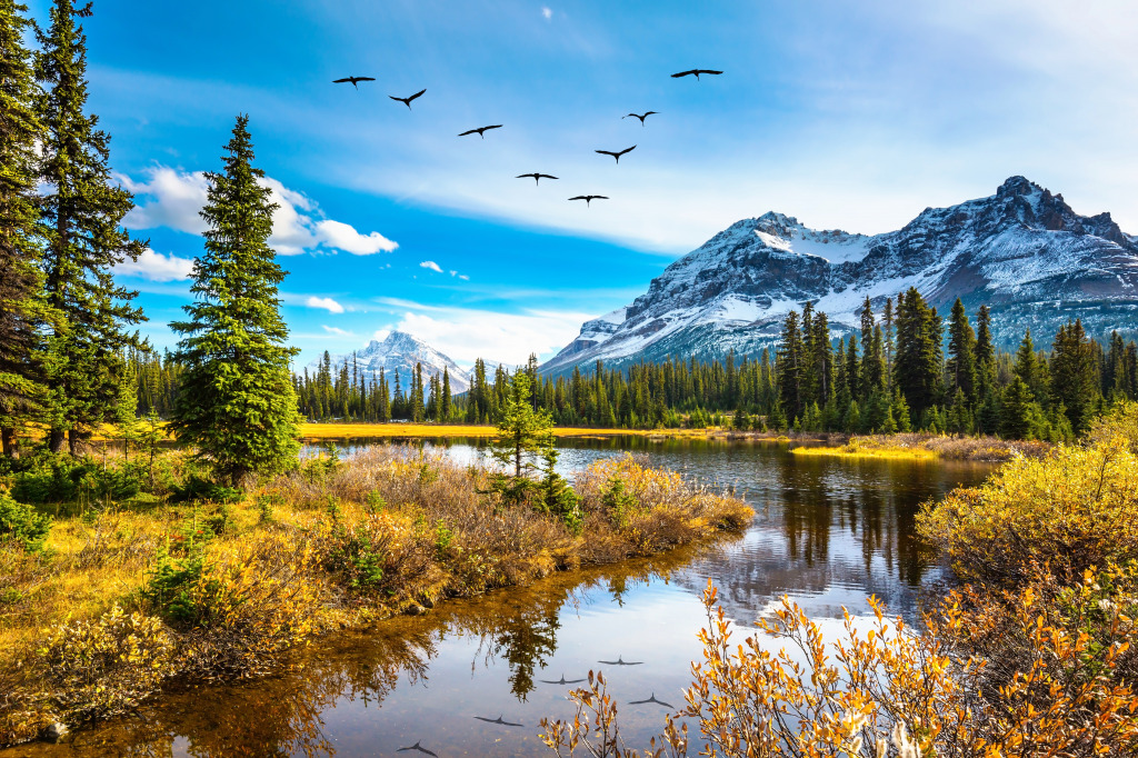 Rocky Mountains on an Autumn Day jigsaw puzzle in Great Sightings puzzles on TheJigsawPuzzles.com