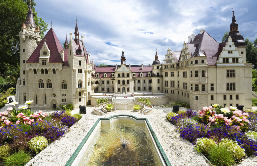 Miniature Moszna Castle, Poland jigsaw puzzle in Castles puzzles on TheJigsawPuzzles.com